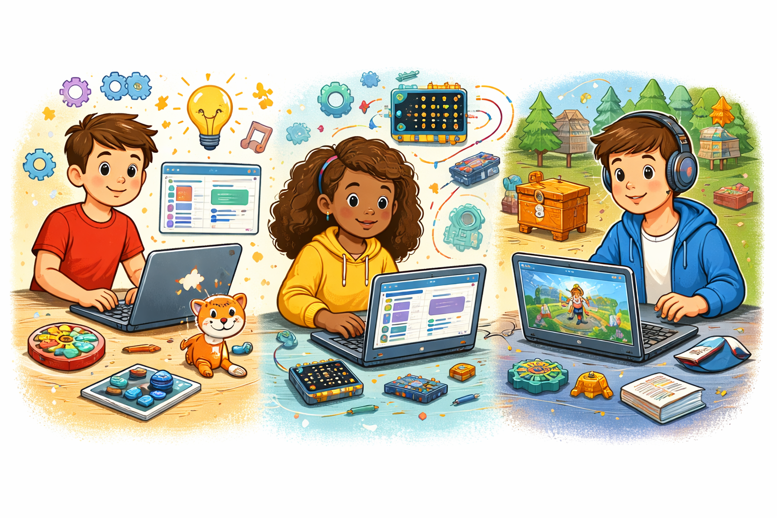 Tworzenie własnych gier (Scratch, MakeCode, Roblox Studio)