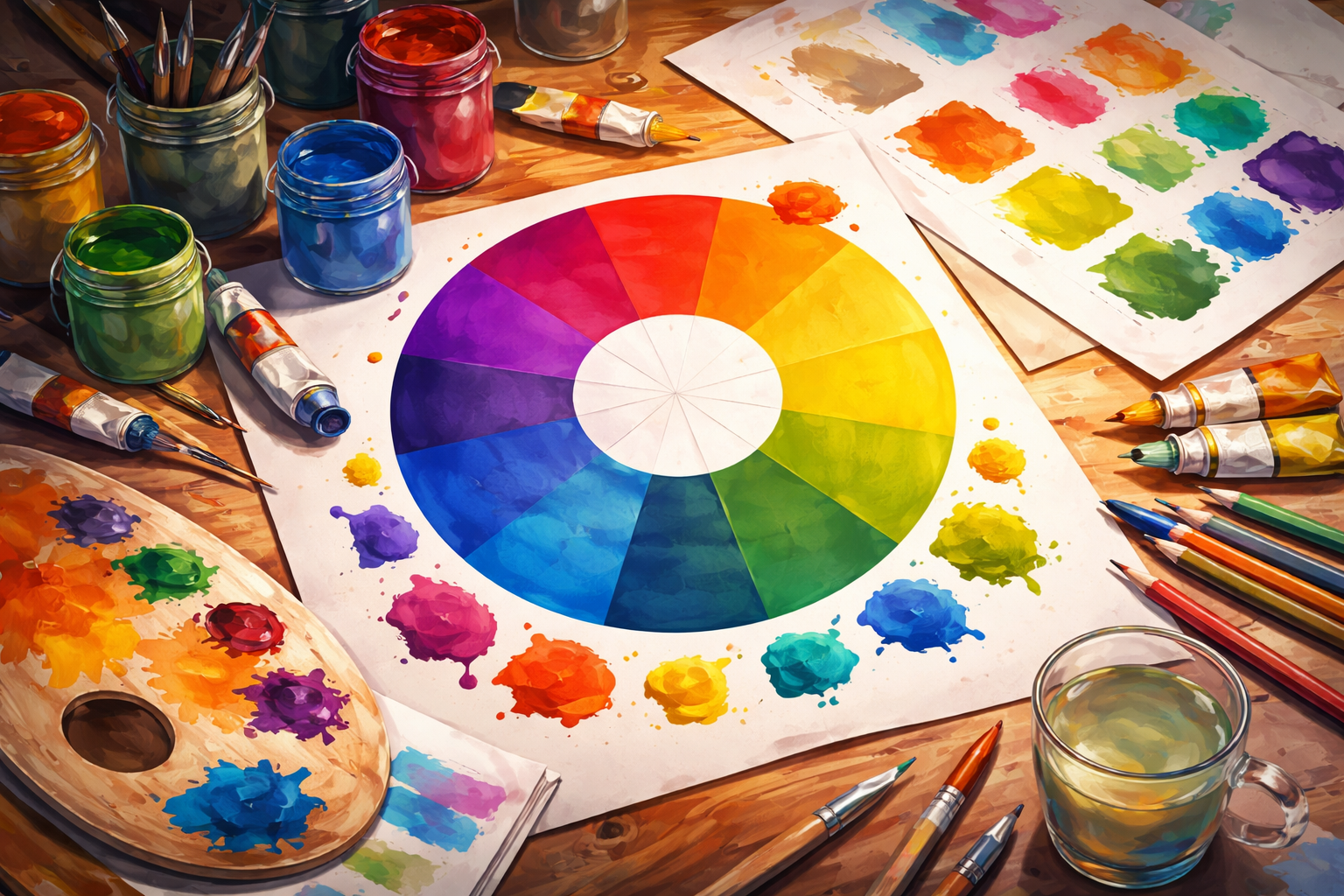 Jak mieszać kolory- podstawowa wiedza o kole barw